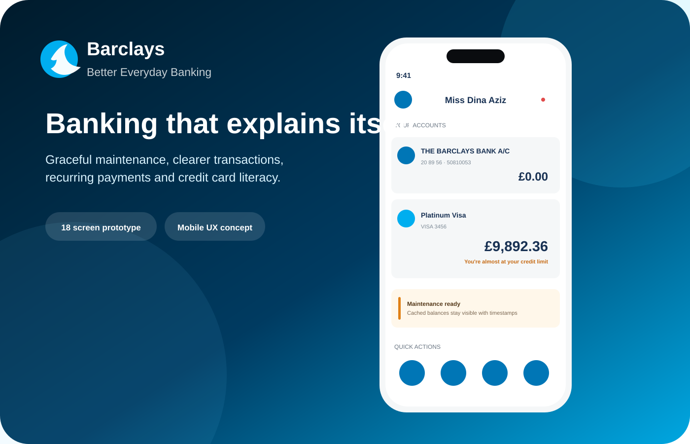 Barclays Better Everyday Banking concept preview