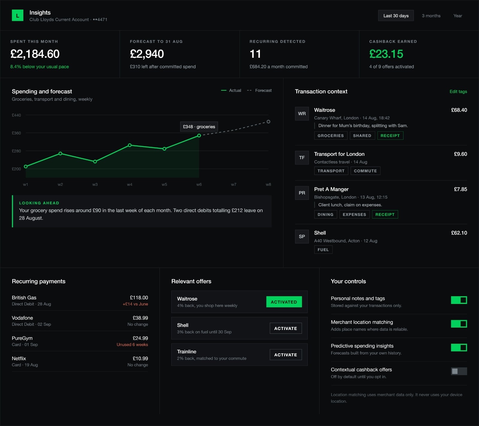Lloyd’s Insights concept exploration interface